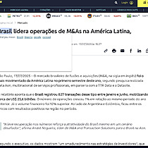 Brasil lidera opera��es de M&As na Am�rica Latina, mostra AON